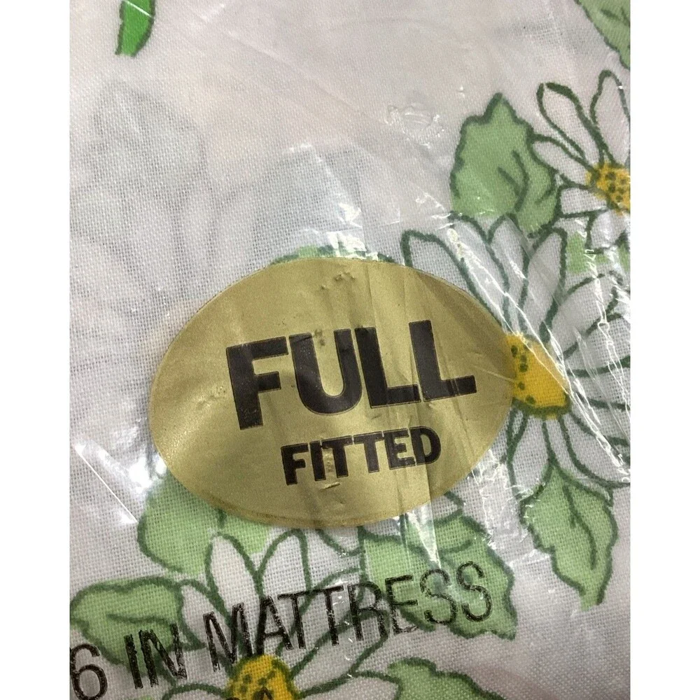 Cannon Mills Edgemont Garland Floral Full Fitted & Flat Sheet No-Iron Muslin USA